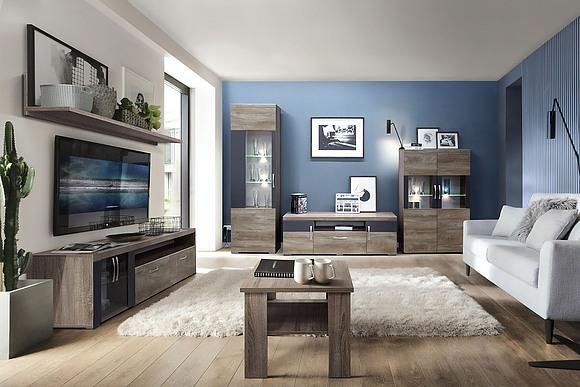 Wall Storage System «Amaranti» #2 (Amaranti_P563-01-01-R563-13-P563-04-P563-11-P563-20-P563-15_Dub-tobakko-sinkhro_Shagren-grafit.jpg) Wall Storage System «Amaranti» #2